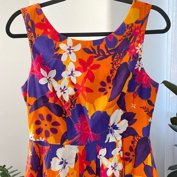 NWOT P.A.R.O.S.H Sleeveless A-Line Floral Dress, Size S - Picture 2 of 10